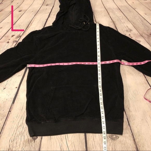 Anthropologie Corduroy Sweatshirt Pullover Black Cords Unisex - Picture 7 of 8